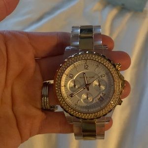 Rose gold and acetate Michael Kors watch